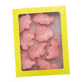 8 Piece Dinosaur Shape Cookie Cutter Set with Plunger Stamper,3D Embossed Pink Plastic Biscuits Cutters for Fondant and DIY Desserts Baking