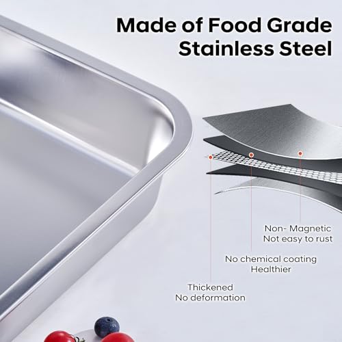 4 Inch Extra Deep Lasagna Baking Pan with Lid, 9.2Qt - size: L, style: 1 Pack