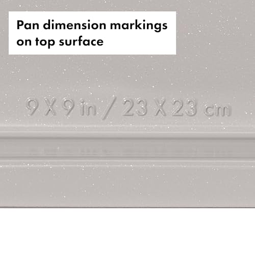OXO Good Grips Non-Stick Pro Ceramic Coated 9 in Square Cake Pan, Biscuit - color: Tan, size: 9" Square Cake Pan