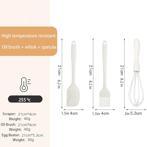 Kitchen tools for cooking 3pcs set-Silicone Pastry Brush Baking Brush,Whisk, Spatulas