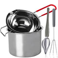 Stainless Steel Double Boiler Melting Pot, Double Boilers for Stove Top - size: 450 ml + 900 ml