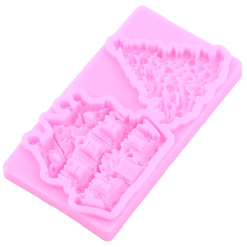Mujiang Christmas Silicone Molds Xmas Tree Snowman Fondant Mold Set of 4 - color: Style A