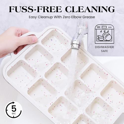 Mini Individual Square Brownie Pan with Dividers, Cream - color: Square, size: 2.5 inch