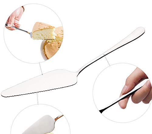 Pack of 6 Stainless Steel Pizza Pie Cake Server Pie Cake Serving Set, Pie Cake Pizza Shovel Cutter (silver) - color: Silver