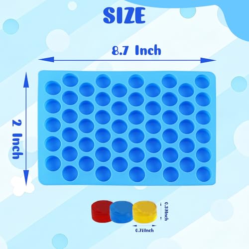 Sidosir 7Pcs Gummy Round Chocolate Silicone Molds, Silicone Roung Candy Mold for Cake Decoration, Non-Stick Gummy Mold for Parties, Gummy Round for Chocolate - color: 7 PCS ROUND