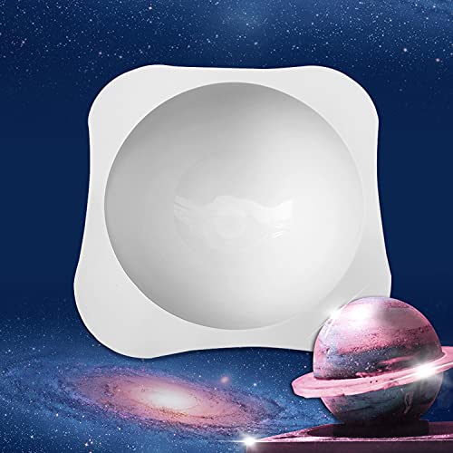 Silicone Large Planet Mousse Cake Fondant Chocolate Baking Mould + 2x Wooden Hammer Cube Tray Soap Making Molds Non Stick Round Hollow Ball Jelly Mold Pan Kitchen Tool Party Supplies