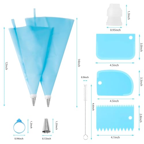 Piping Bags and Tips Set, Reusable Cake Decorating Kit