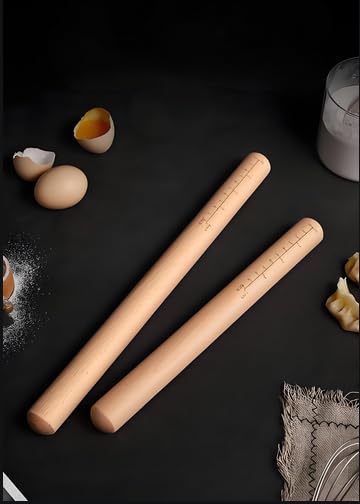 Bread Pizza Pie Rolling Pin（15 * 1.18inch ） - size: 14.96x1.18 in