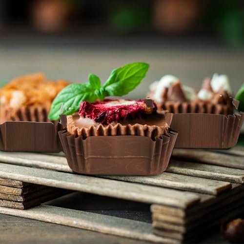 Maxcheck 300 Pcs Square Cupcake Liners 2.36'' Paper Baking Cups,Woodland - style: Woodland