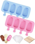 Ouddy Life Popsicle Molds Set of 2, Ice Pop Molds Silicone Cake Pop Mold - color: Pink, Blue