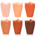 FYSUIMU 180Pcs Fall Tulip Cupcake Liners, Terracotta