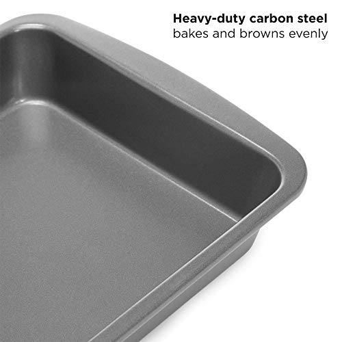Ecolution Non-Stick Toaster Oven Bakeware Set 4-Piece, Carbon Steel, Easy to Clean and Perfect for Single Servings, Gray - color: Gray