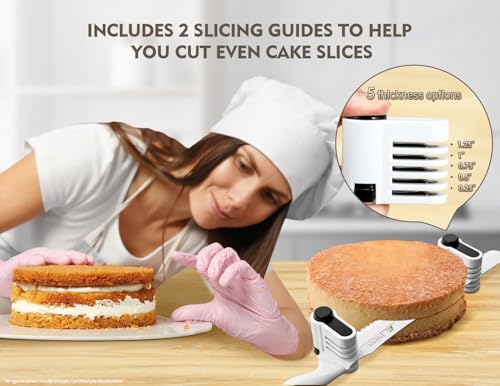 CoquusAid Upgrade Bread Knife for Homemade Bread, World‘s 1st Double Serrated Knife for Crusty Sourdough, 11.6 Inch Stainless Steel Bread Slicer, Professional Sourdough Cutter, Ideal Gift, White - color: White