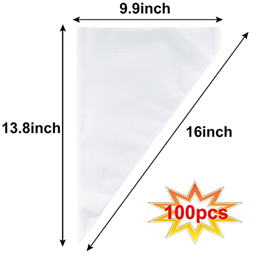 Piping Bags, Pastry Bags 100PCS 16 Inch, Disposable Icing Piping Bags - size: 16 INCH