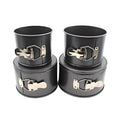 4 Pcs Springform Pan (4inch, 5inch, 6inch, 7inch), Cake Tin for Baking, Detachable Bottom Carbon Steel Cheesecake Mold (Black)