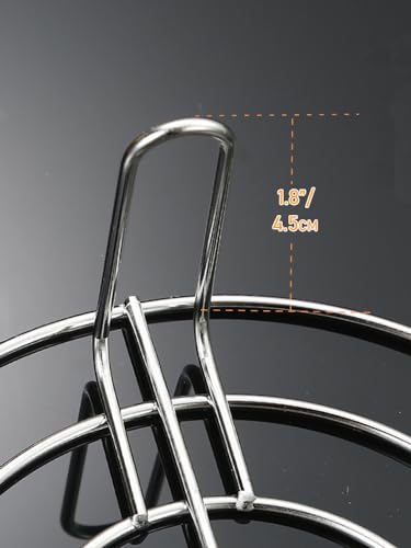 Stainless Steel Rack Cross Wire Cooling Racks with Legs Dia 7.9" Steaming Cooling and Baking Barbecue Rack Fit for Air Fryer Instant Pot Pressure Cooker Canning (Height 1.8",7.9"/20cm) - color: Silver, size: 7.9"