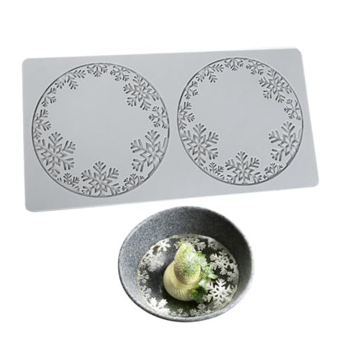 mostsom Silicone Lace Mold Round Shape Snowflower Pattern Food-Grade Fondant Molds Cake Decorating Tools Baking for DIY Candy Enthusiasts Home Bakers (B_ Snowflower) - size: B_ Snowflower