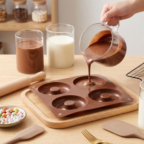 4 Cavity Donut Shaped Silicone Chocolate Molds