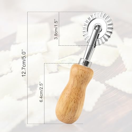 BlingKingdom 1.5" Fluted Pastry Wheel Cutter, Pasta Cutter for Baking