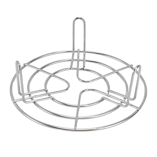 2Pcs Round Cooking Rack, 6 inch Stainless Steel Cooling Steaming Grilling Rack, Wire Baking Roasting Rack for Air Fryer Pressure Cooker Round Cake Pans Stockpot, Oven & Dishwasher Safe