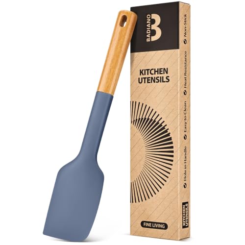 Badiano Silicone Heavy-Duty Spatula, Rubber Scraper for Nonstick Cookwares - color: GLAUCOUS