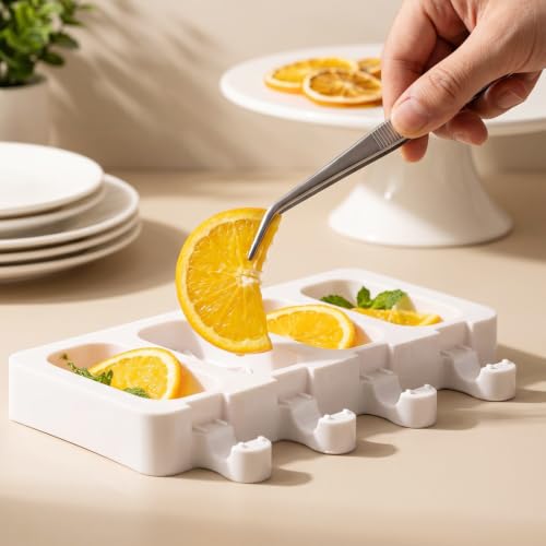 4 Pieces Ice Cream Mould lolly Mold Silicone Ice Cream Mold 4-Cavity Cake Pop Molds Baking Molds with 200 Pieces Sticks for Homemade Treats (Diamond Style) - style: Diamond Style