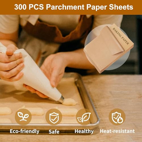 O2frepak Parchment Paper Baking Sheets 300ct 12"x16" PreCut