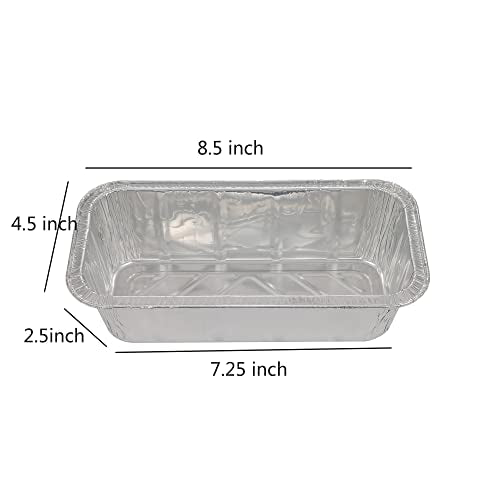 Waytiffer Loaf Pans [25 Pack] 2Lb Heavy Duty Disposable Aluminum Foil Premium Bread Tins Standard Size - 8.5" X 4.5" X 2.5" Perfect for Homemade Cakes & Breads - size: 25 PACK
