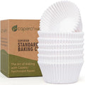 Caperci White Parchment Cupcake Liners 225pcs - Standard Muffin Baking Cups - color: White