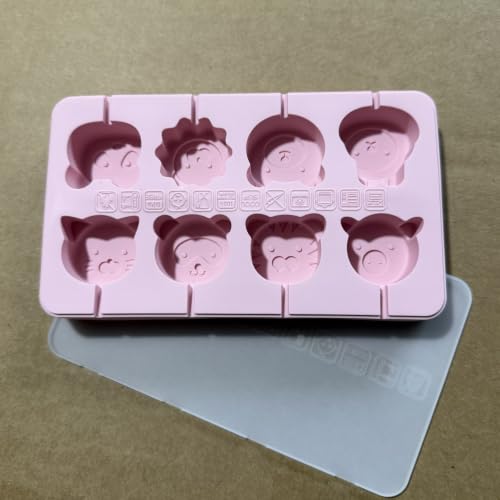 2Pack Animals Silicone Lollipop Molds Kit with Sticks for Hard Candy - color: 2pcs Animal D