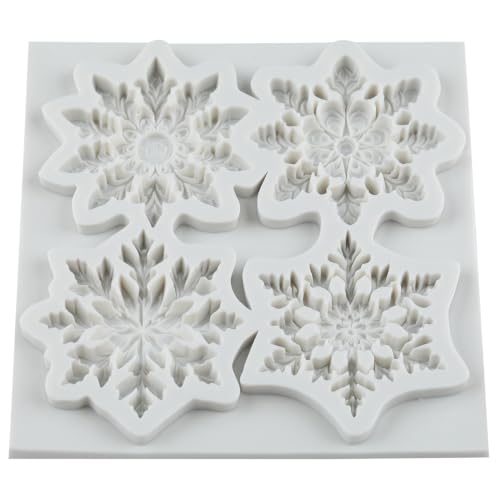 Christmas Snowflake Silicone Mold Winter Snow Fondant Mold - color: Style I