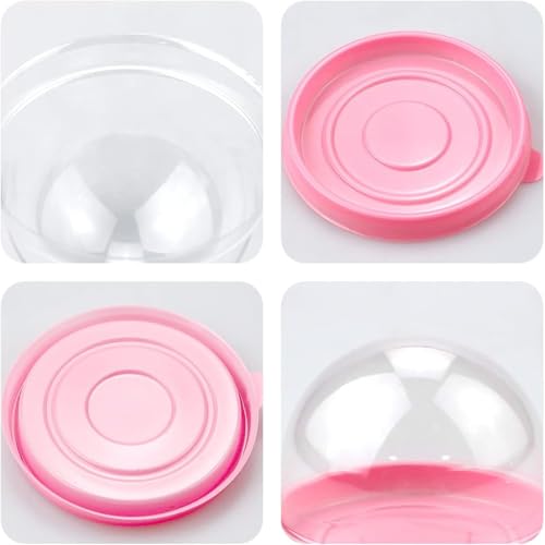 PRALB 100 Pack Mini Cupcake Boxes, Clear Dome Containers 2.75x2.75x2
