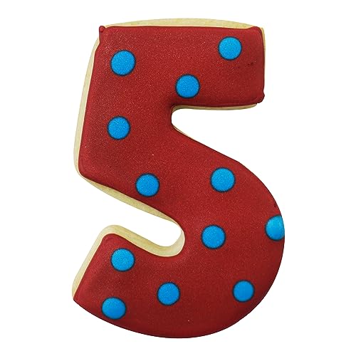 R&M Number 9-Piece Color Cookie Cutter Set 3" – Numbers 0-9 Polyresin Coated Baking Tool for Cookies, Fondant & Crafts - style: Numbers