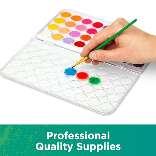 Norberg & Linden Watercolor Paint Set - 36 Premium Paints - 12 Page Pad - 6 Brushes - Painting Supplies with Palette, Watercolors, Art Pad Paper and Artist Brushes
