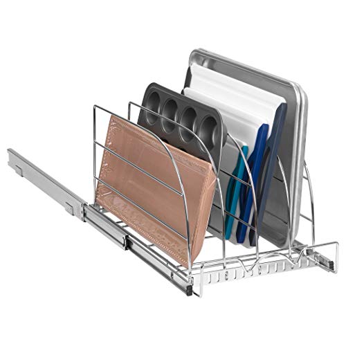 Pull Out Organizer for Bakeware, Cutting Board and Trays, 12.5”W x 21”D