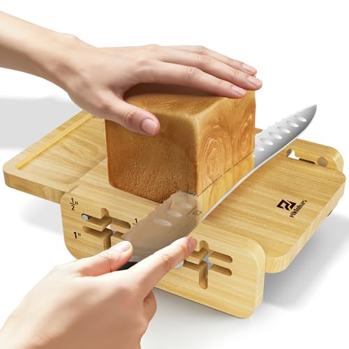 Piklohas Piklohas Bread Slicer With Bread knife, 4 Thickness Adjustable - size: 10-Inch Bread Knife & Slicer