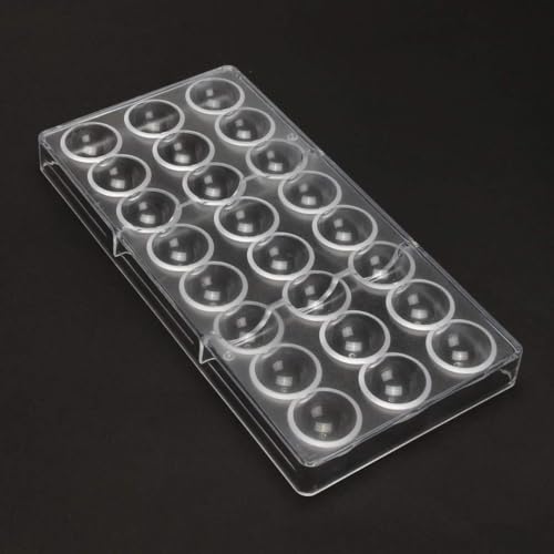 24 Grid Chocolate Candy Mold PC Polycarbonate Chocolate Making Mould with Scraper (Semicircle) - color: Semicircle