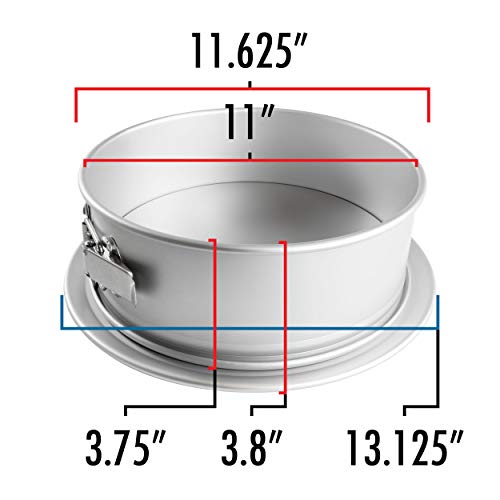 Fat Daddio's PSF-113 Anodized Aluminum Springform Pan, 11 x 3 Inch - size: 11 x 3 inches