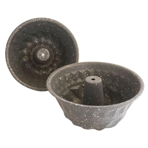 6 Inch Fluted Tube Cake Pan, Carbon Steel Small Ring Mold, Grey - color: 6 Inch - Gray - Fluted