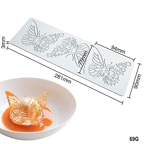 Hollow Leaf Silicone Mold Chocolate Candy 3D Hollow Leaf Candy Mold Food Cooking Meals Decorations Fondant Mold Polymer Clay Molds (Butteryfly L_11.24x3.6x0.12inch) - size: Butteryfly L_11.24x3.6x0.12inch