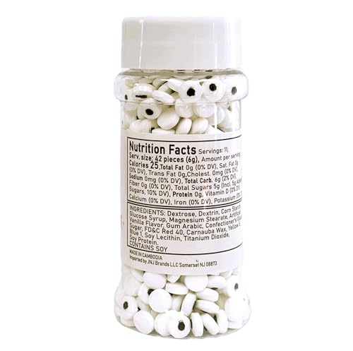 Sarah's Candy Factory Candy Eyes Eyeballs Mini Size 7mm/0.3 inches 3.1 Oz