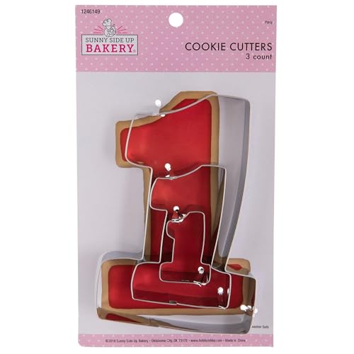Number One (1) Metal Cookie Cutters - 3 Sizes