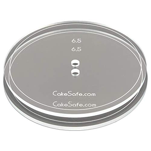 CAKESAFE – 2-6.5” Clear ¼” Acrylic Disks – Perfect Icing Tool to Smooth the Buttercream on Your Cakes - size: 6.5" Set