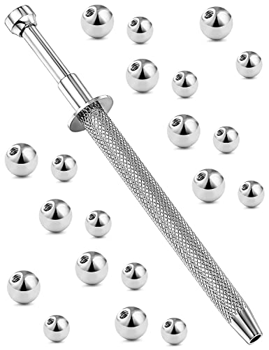 Vsnnsns 9 Style 316L Surgical Steel Body Piercing Tools Kit Piercing Clamps Forceps Use for Nose Septum Lip Tongue Eyebrow Belly Rings Ear Dermal Piercing Jewelry Kit Tools - color: Style 9, Piercing Balls Grabber Tool