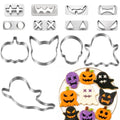 AIERSA 13Pcs Large Halloween Cookie Cutters Set, Stainless Steel - color: 13Pc