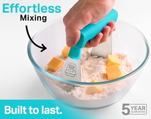 Stainless Steel Pastry Cutter & Dough Blender - Turquoise - color: Turquoise