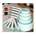 10Pcs Measuring Cups & Spoons Set, Stackable Cups and Spoons, Nesting Measure Cups with Stainless Steel Handle, Kitchen Gadgets for Cooking & Baking (Green) - color: Green