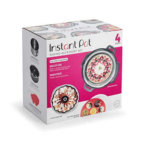 Instant Pot Official 4-Piece Nonstick Cooking Set: Versatile, Multi-Use, Dishwasher Safe, Oven Safe, and Excellent for Desserts, Meals, and Snacks - size: 4-piece