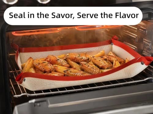 Extra Large 23.6"x15.8" Full Size Silicone Baking Mat with Snap Lock Edges, Reusable Non-Stick Oven Liner & Parchment Paper Alternative, Cookie Sheet/Bun Pan Liner for Commercial & Home Baking - size: 23.6"L x 15.8"W