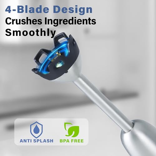 REVOTRA Immersion Blender Handheld, 6 in 1 Hand Blender Stainless Steel